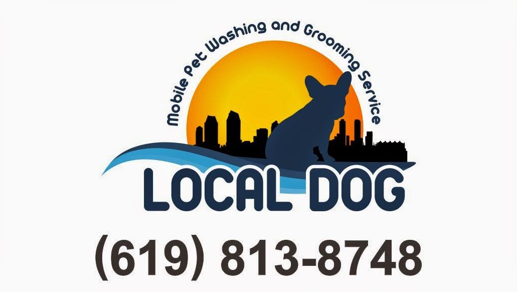 The Local Dog van graphic: Mobile Pet Washing and Grooming Service, (619) 813-8748